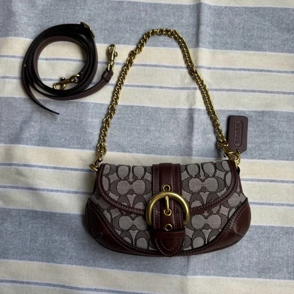 Coach | Bags | Coach Brown Soho Bag 25 In Signature Jacquard  display picture 1